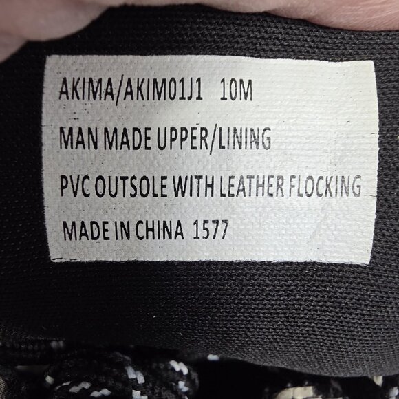 Akima Shoes Women Size 10M Black White Pink Snake Print Low Athletic Sneakers - Picture 7 of 8